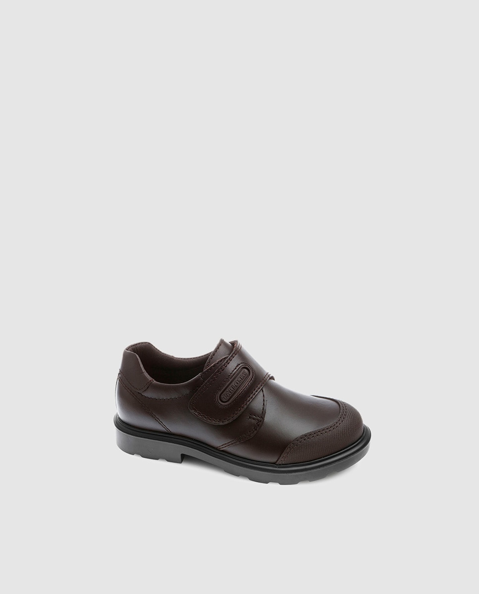 Zapatos de colegio de niño Pablosky en con cierre adherente - Marrón Marrón-1