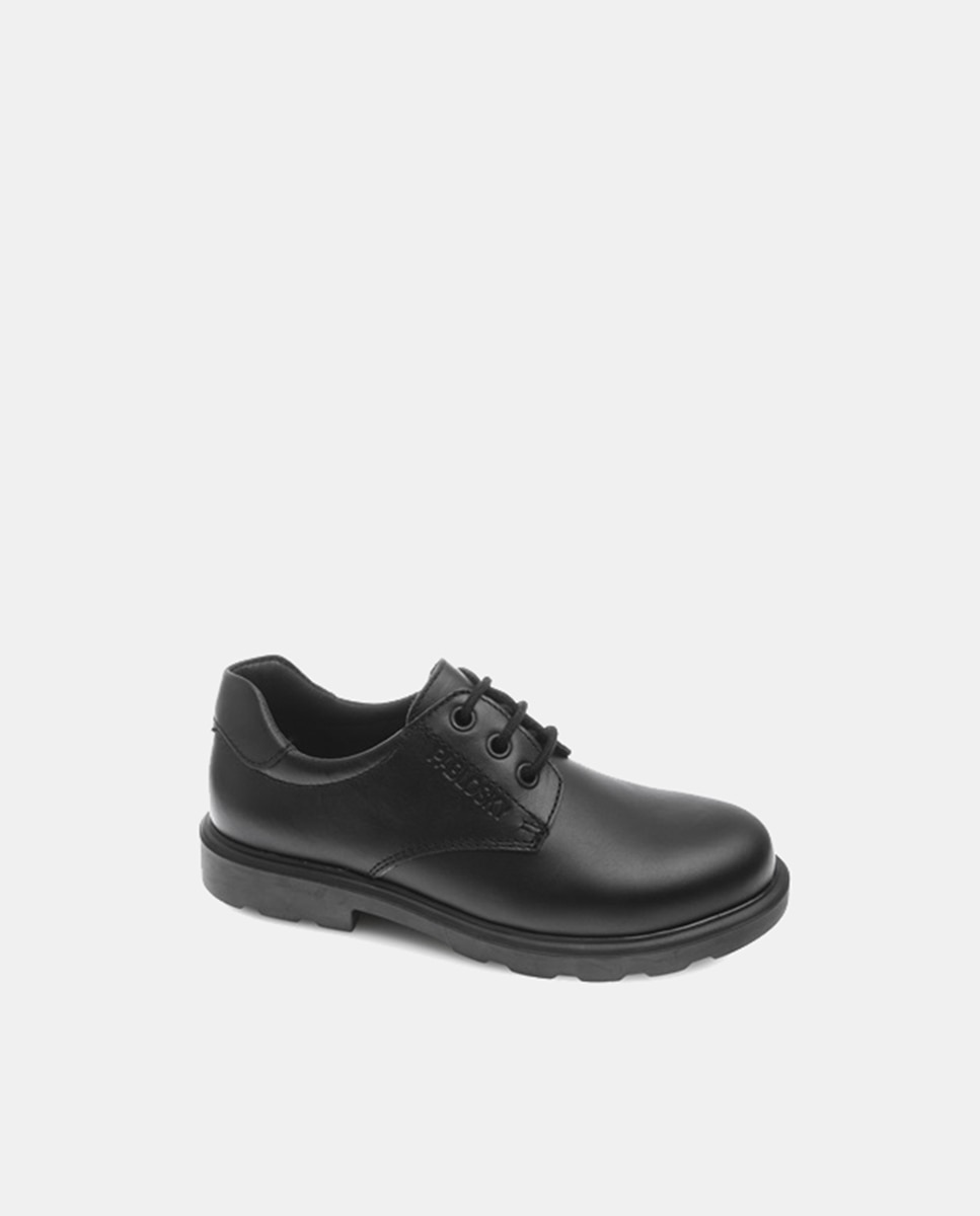 Zapatos de niño en de piel con cierre de cordones - Pablosky - Negro Negro-1
