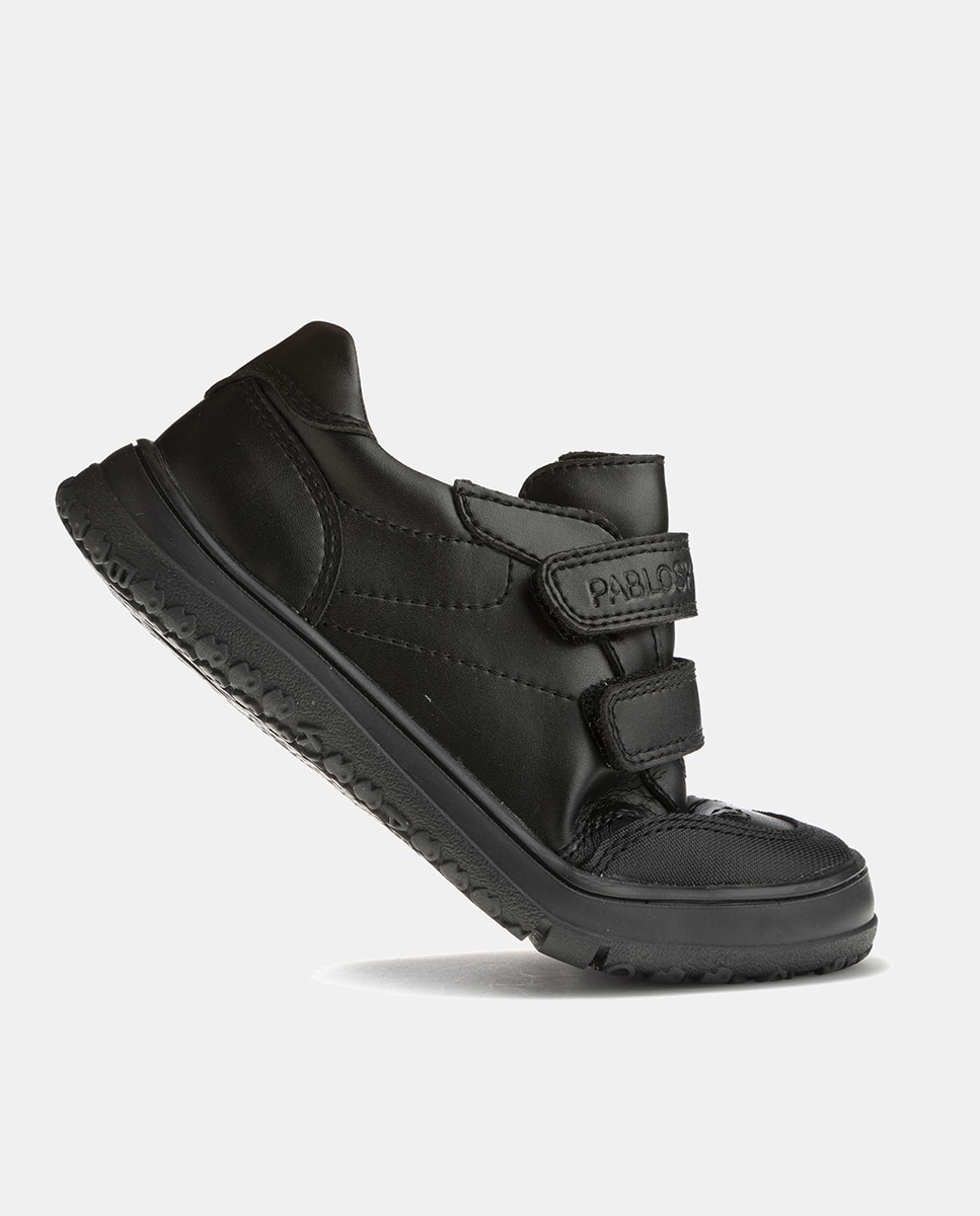 Sapatos com Biqueira Reforçada, Fecho Aderente Duplo e em Têxtil Preto-4