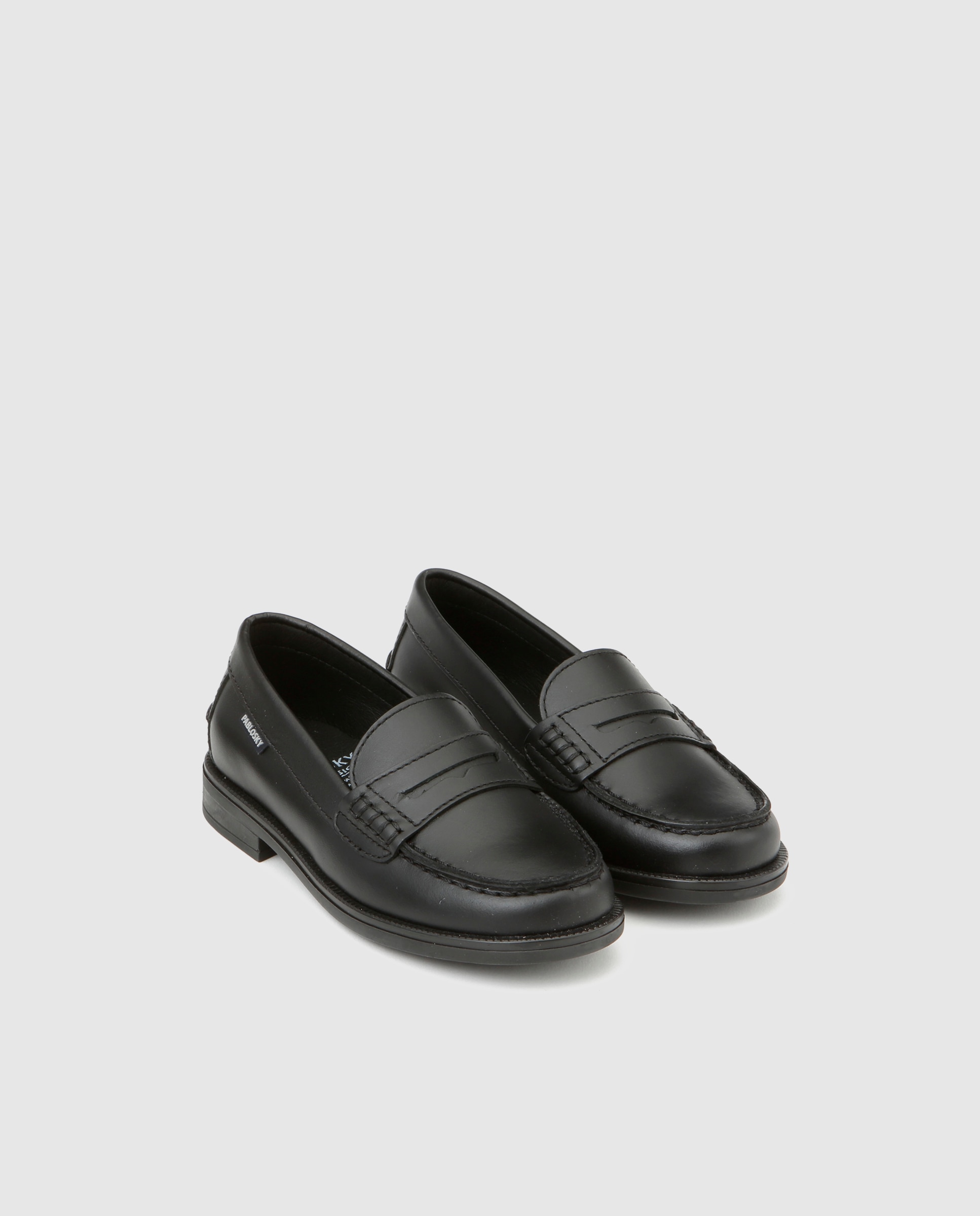 Mocassins de menino Pablosky de pele pretos Preto-2