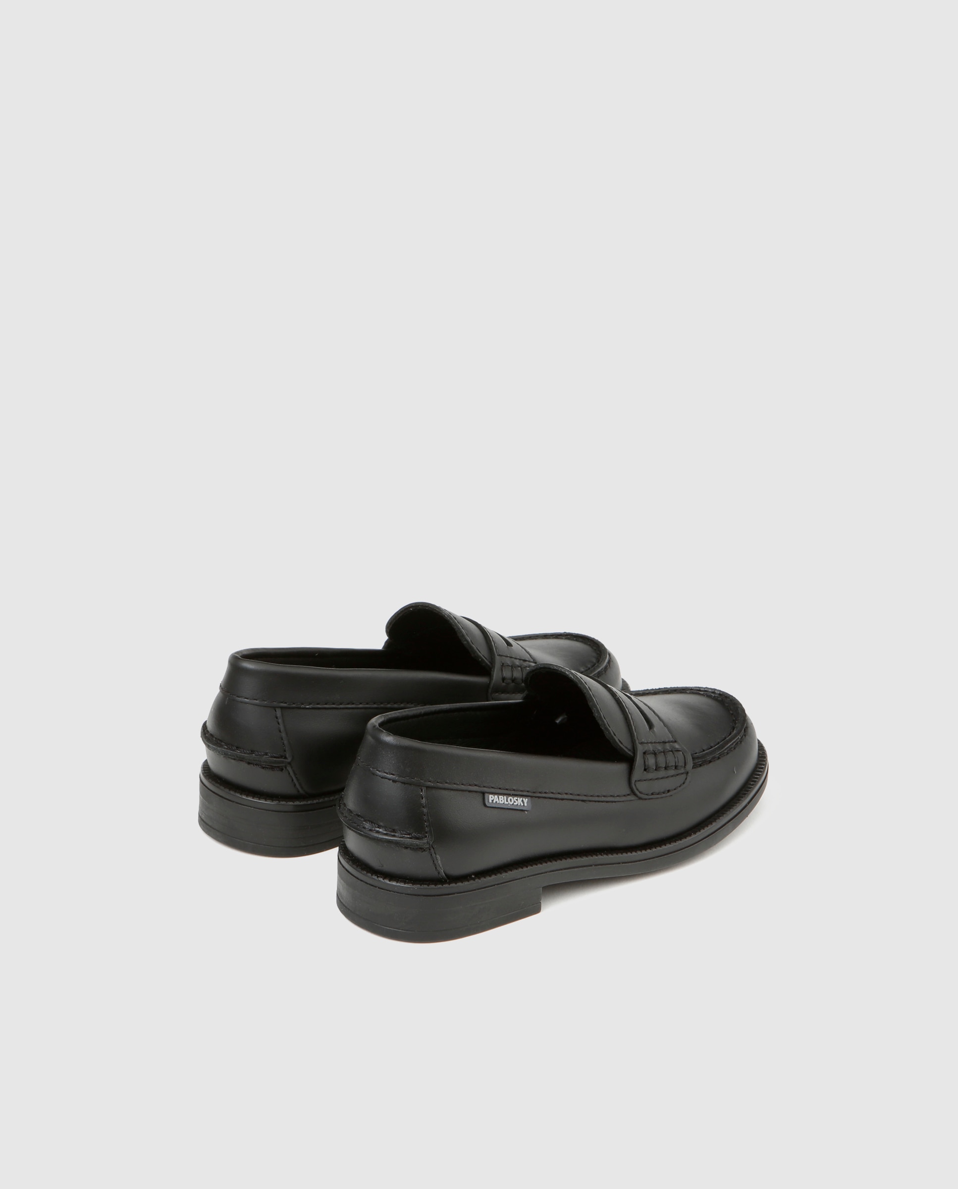 Mocassins de menino Pablosky de pele pretos Preto-3