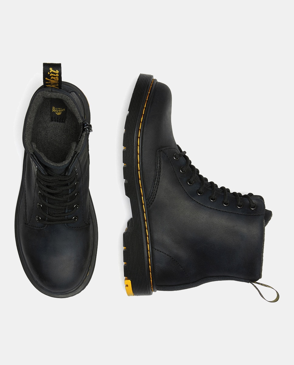 Botas com Pespontos e Fecho de Correr Interior - Preto Dr. Martens Preto-3