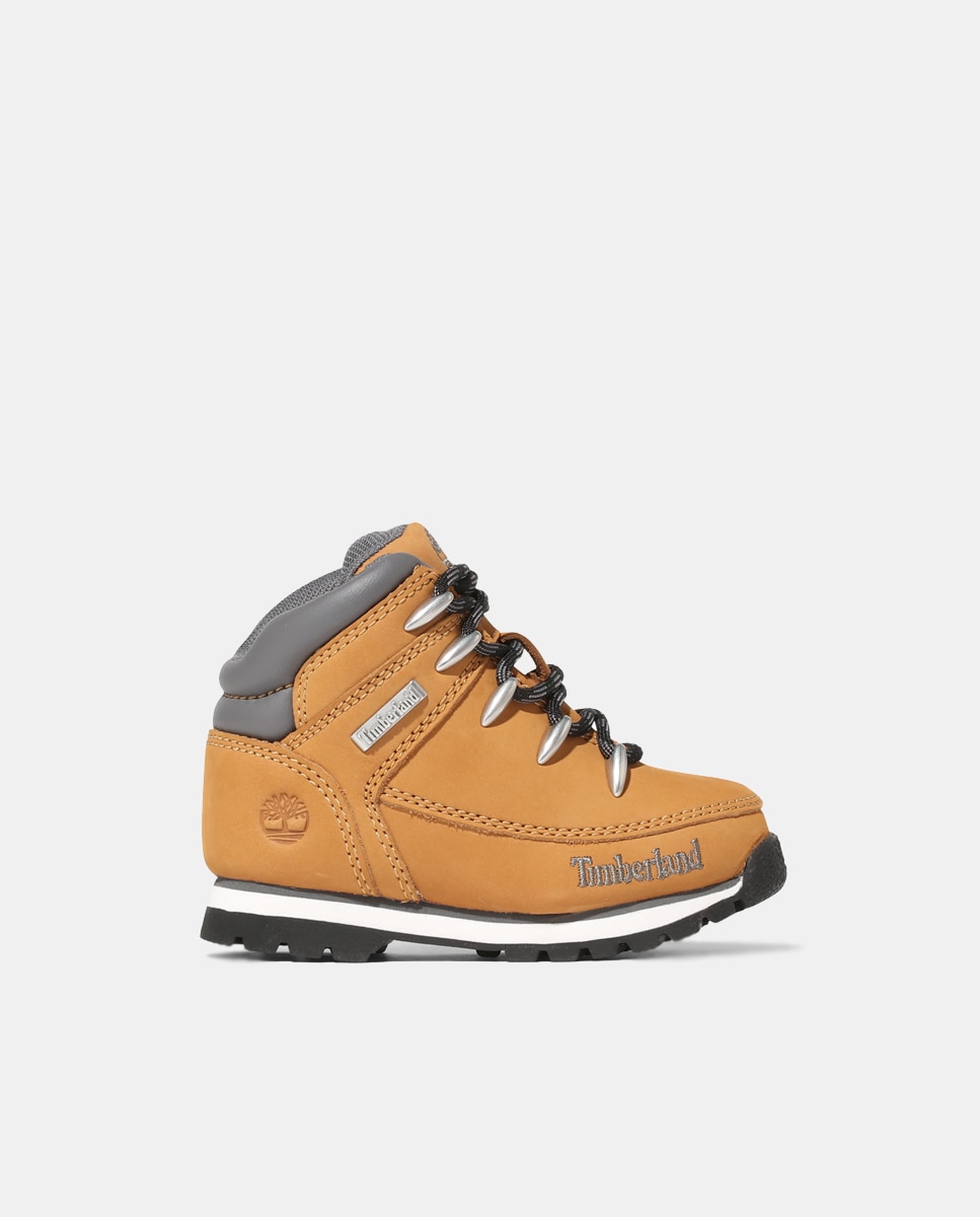 Imagem 0 de Botas de Montanha com Sola Bicolor Dentada e em Nobuck - Amarelo