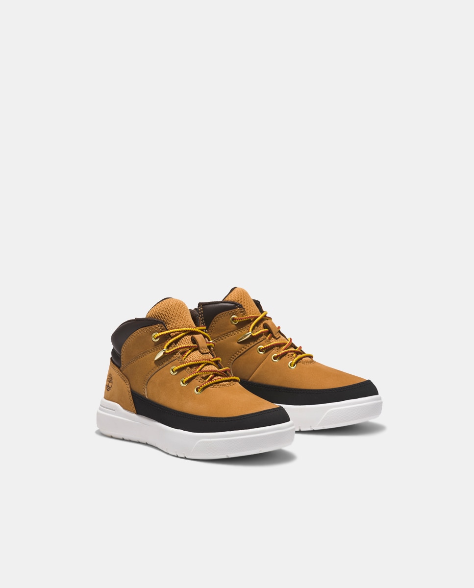 Botas com Fecho de Correr Lateral, Atacadores e em Nobuck - Amarelo Timberland Amarelo-2