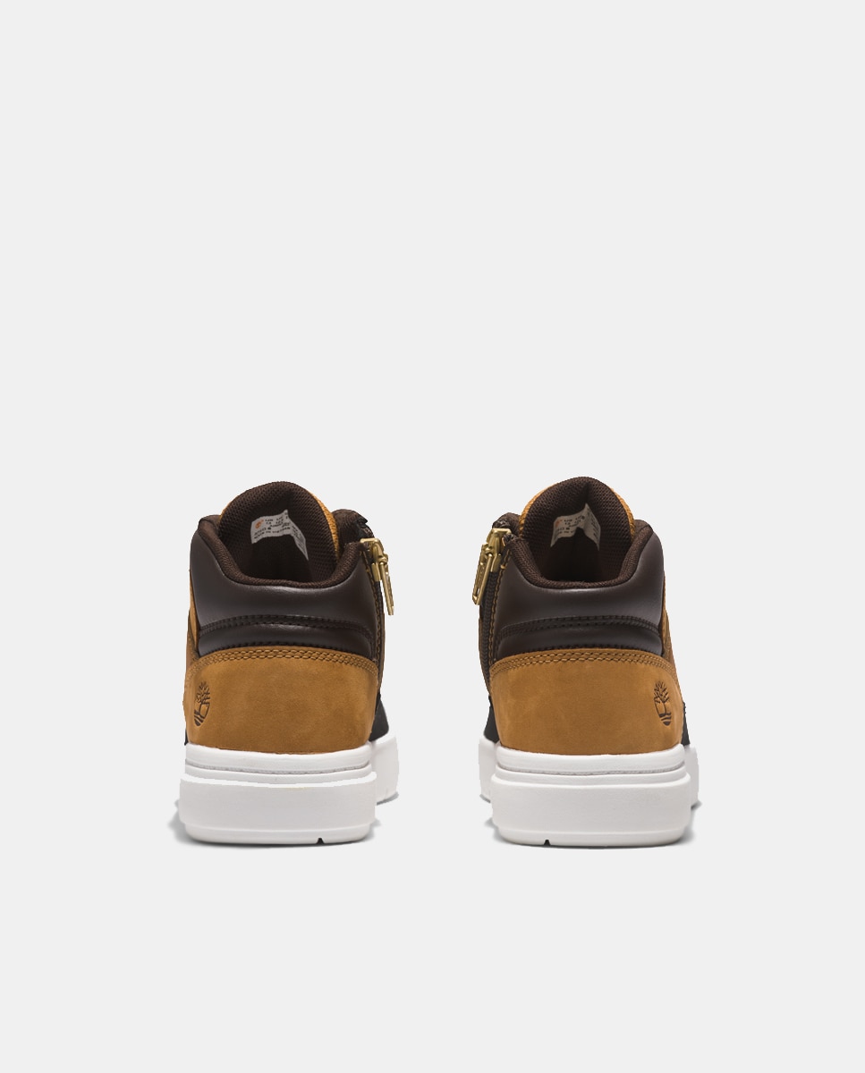 Botas com Fecho de Correr Lateral, Atacadores e em Nobuck - Amarelo Timberland Amarelo-3