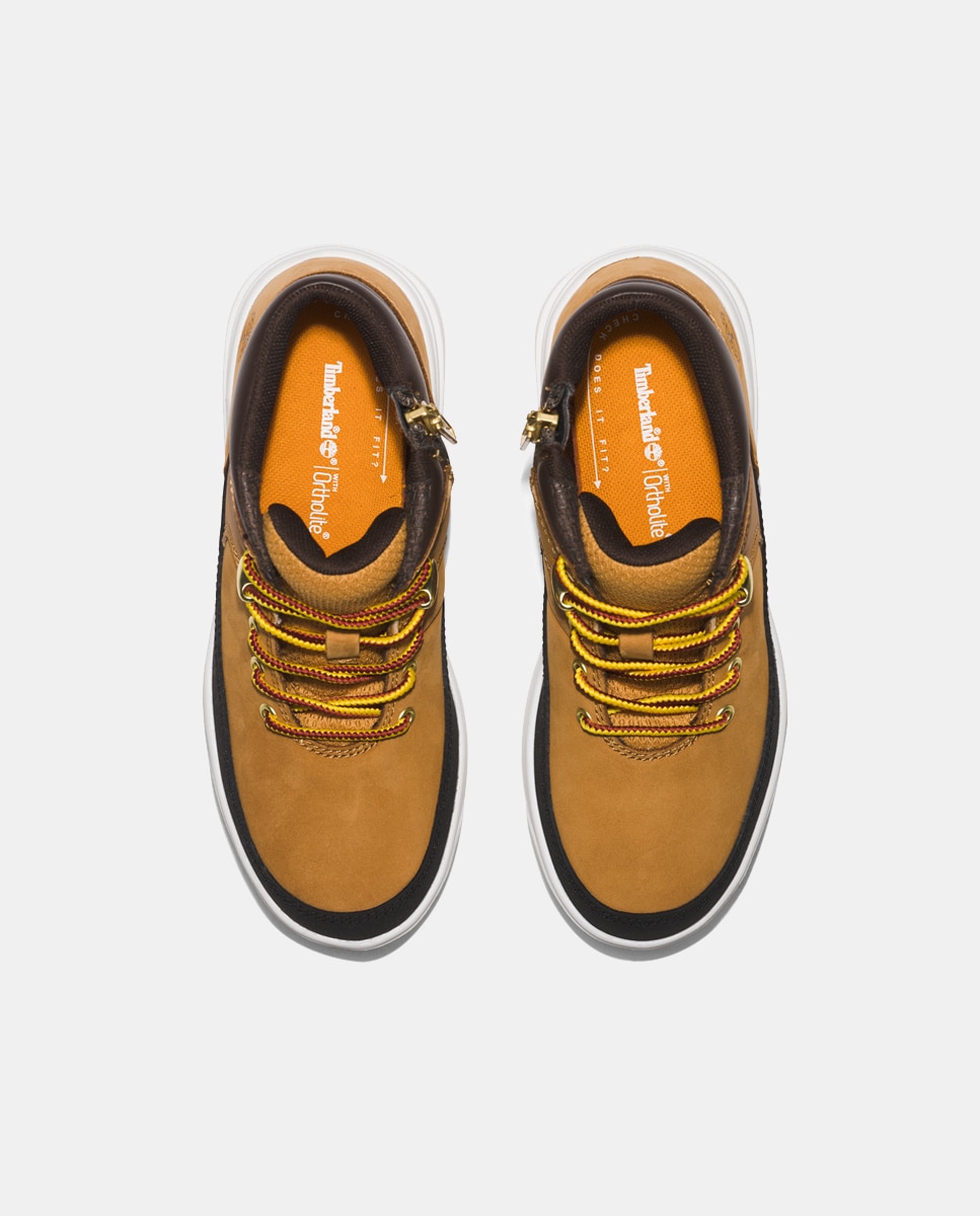 Botas com Fecho de Correr Lateral, Atacadores e em Nobuck - Amarelo Timberland Amarelo-4