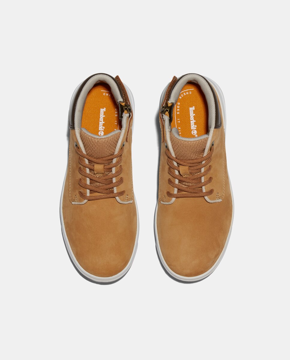 Botas com Fecho de Correr Lateral, Atacadores e em Nobuck - Amarelo Timberland Amarelo-4