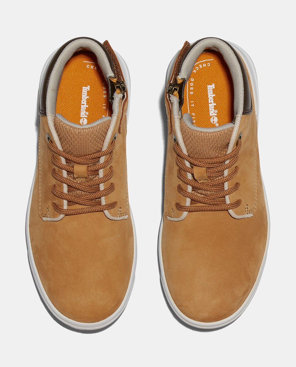 Botas com Fecho de Correr Lateral, Atacadores e em Nobuck - Amarelo Timberland Amarelo-7