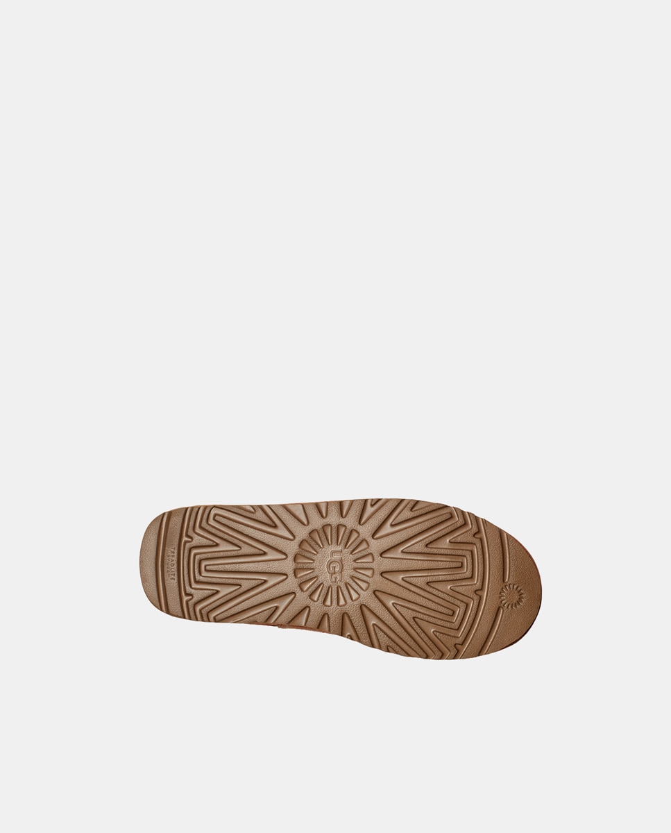 Botins Neumel Chelsea com Forro Interior de Pelo e em Pele Castanho-5