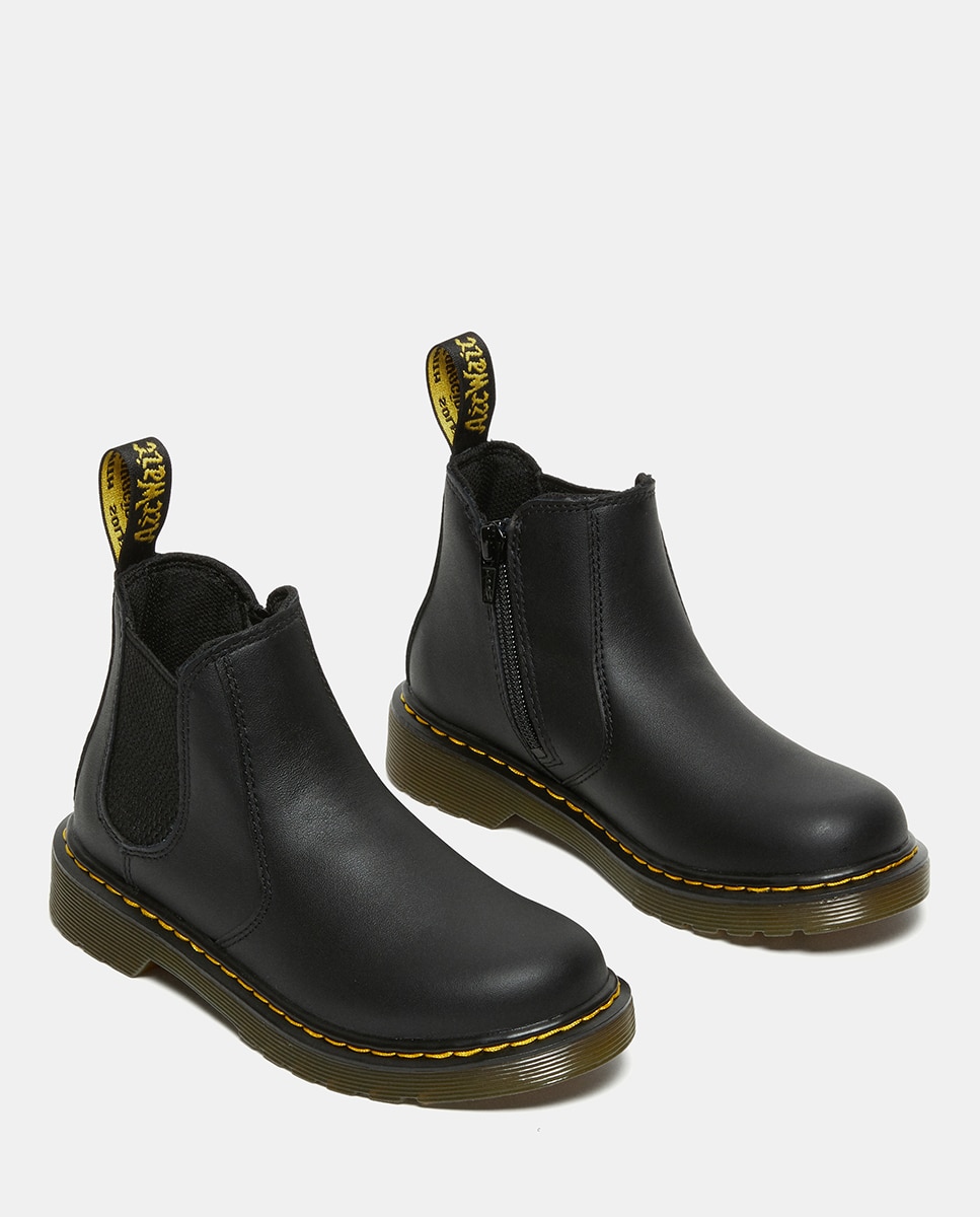 Botas Chelsea 2976 de Criança em Pele Softy T Dr. Martens Preto-3