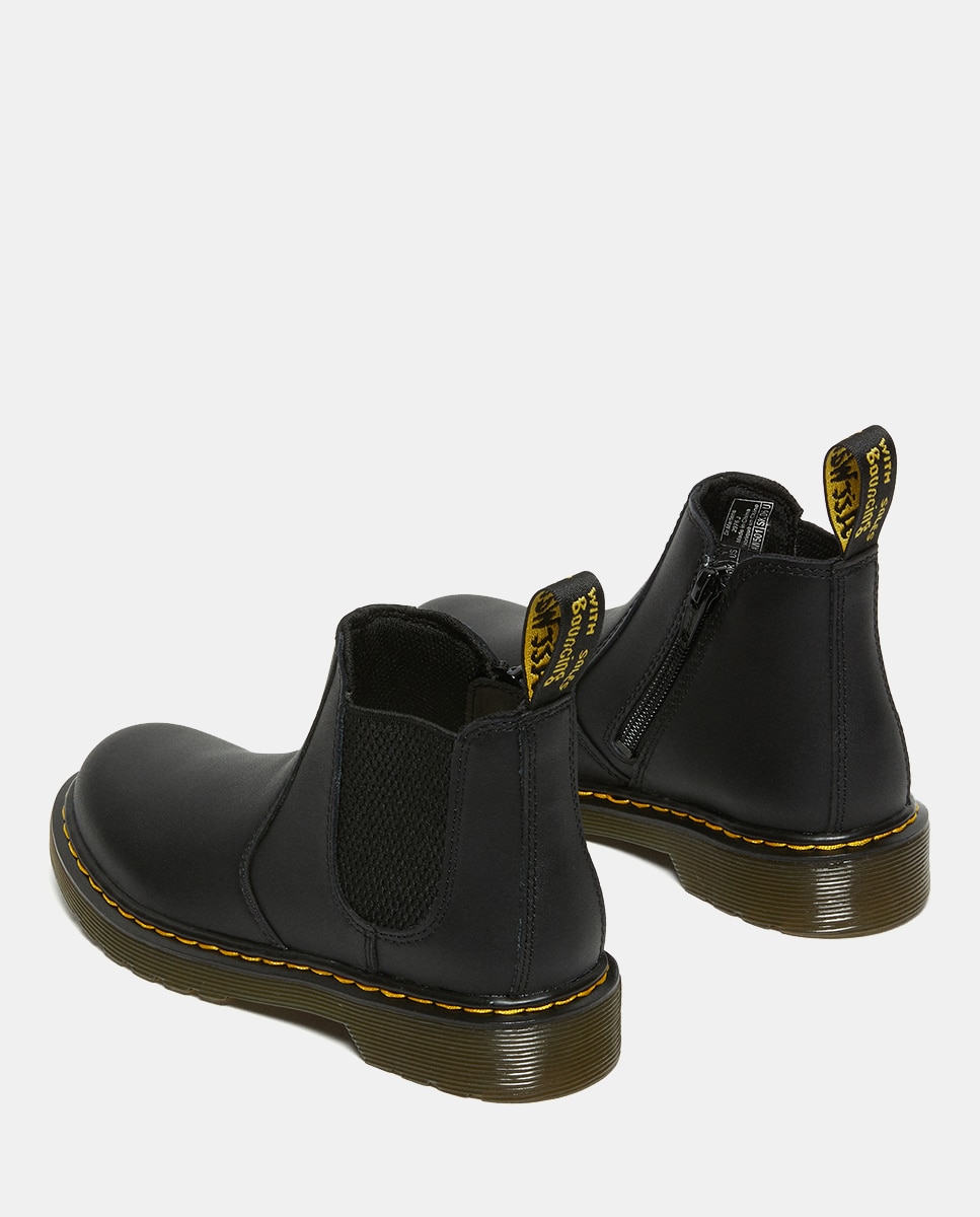 Botas Chelsea 2976 de Criança em Pele Softy T Dr. Martens Preto-4