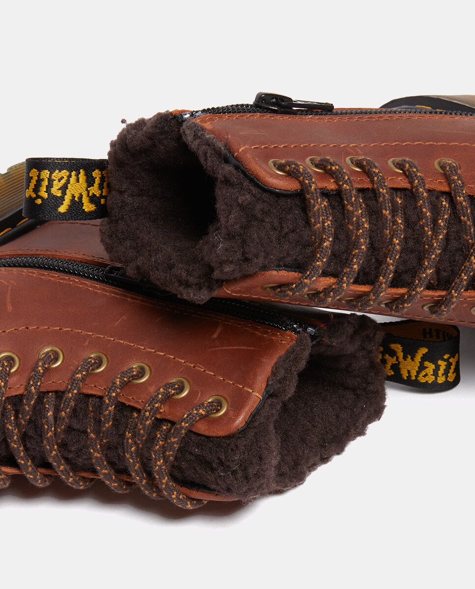 Botas 1460 Serena de Criança em Pele Dr. Martens Camel-7