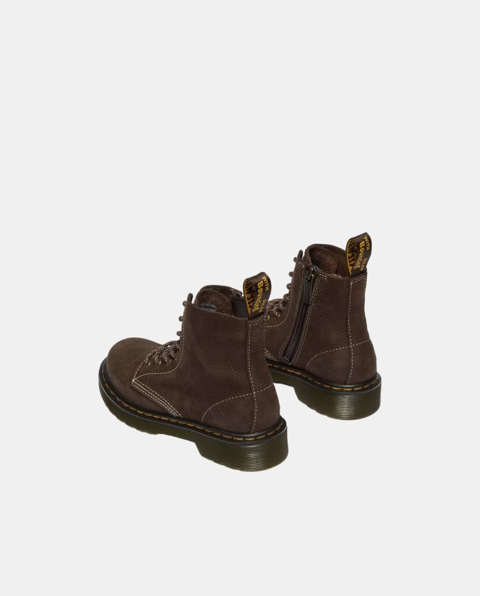 Imagen 3 de Botas para niños de piel tumbled nubuck - Dr. Martens - Marrón chocolate Marrón chocolate