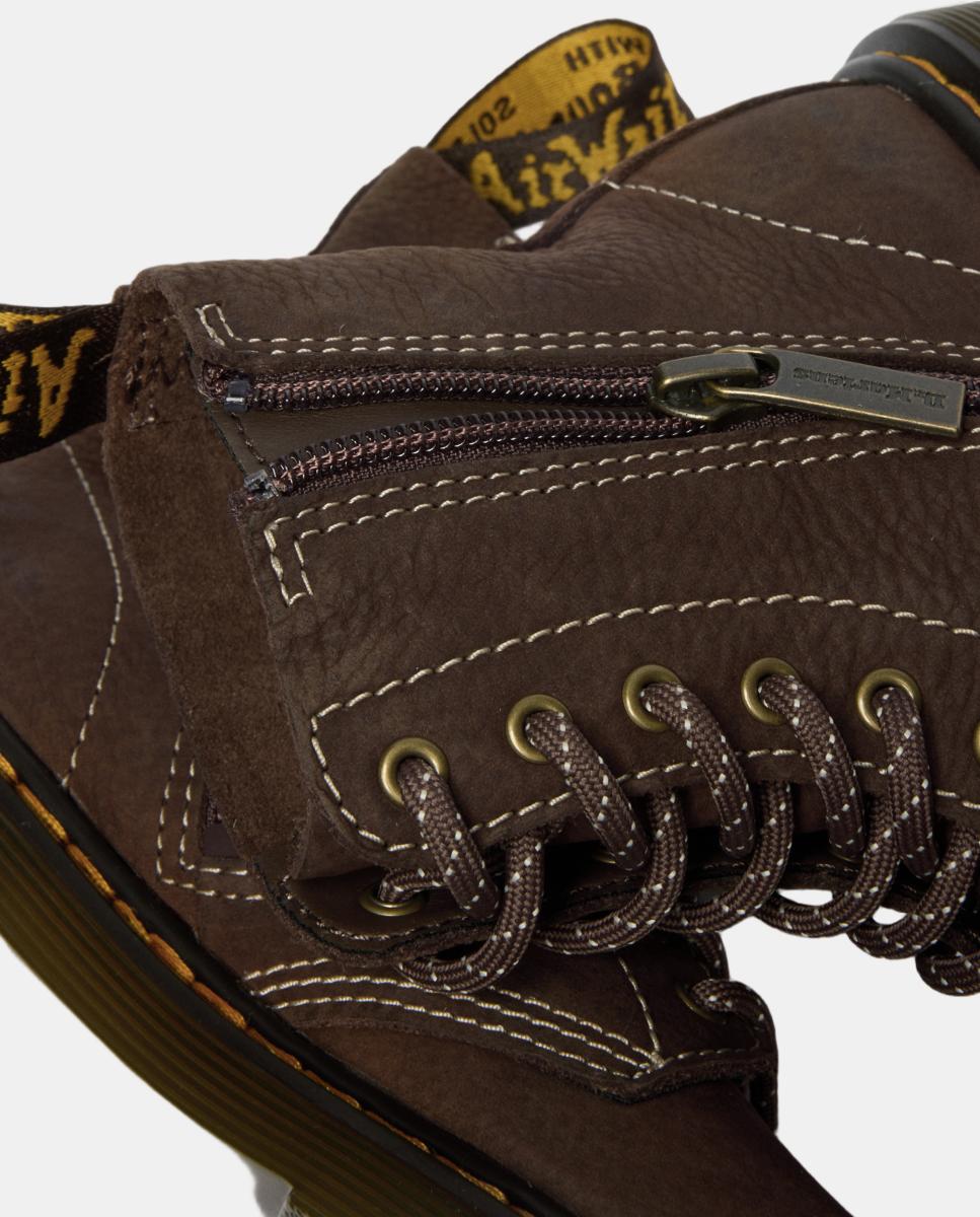 Imagen 4 de Botas para niños de piel tumbled nubuck - Dr. Martens - Marrón chocolate Marrón chocolate