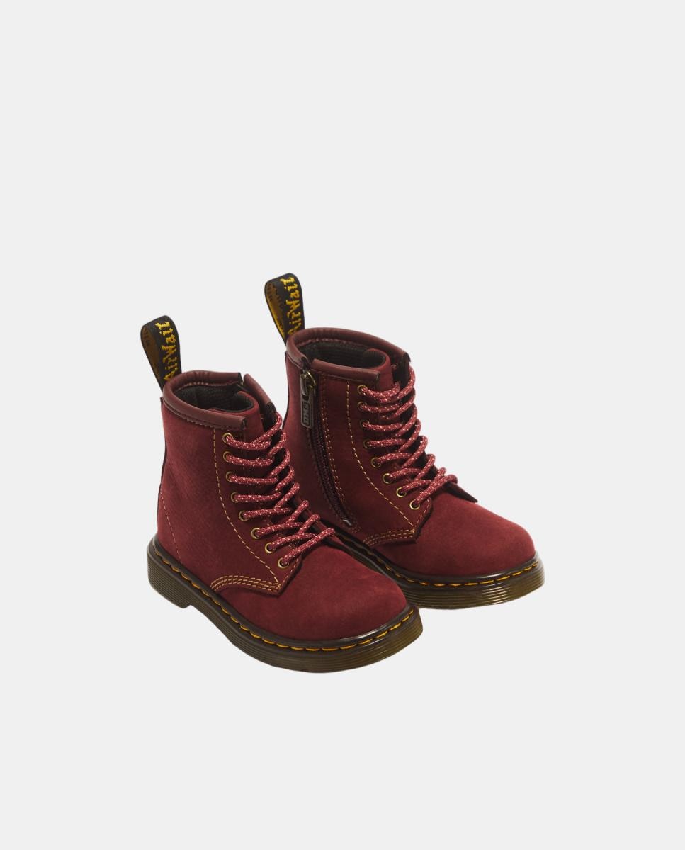 Imagen 2 de Botas para niños de piel milled nubuck wp - Dr. Martens - Rojo cereza Rojo cereza