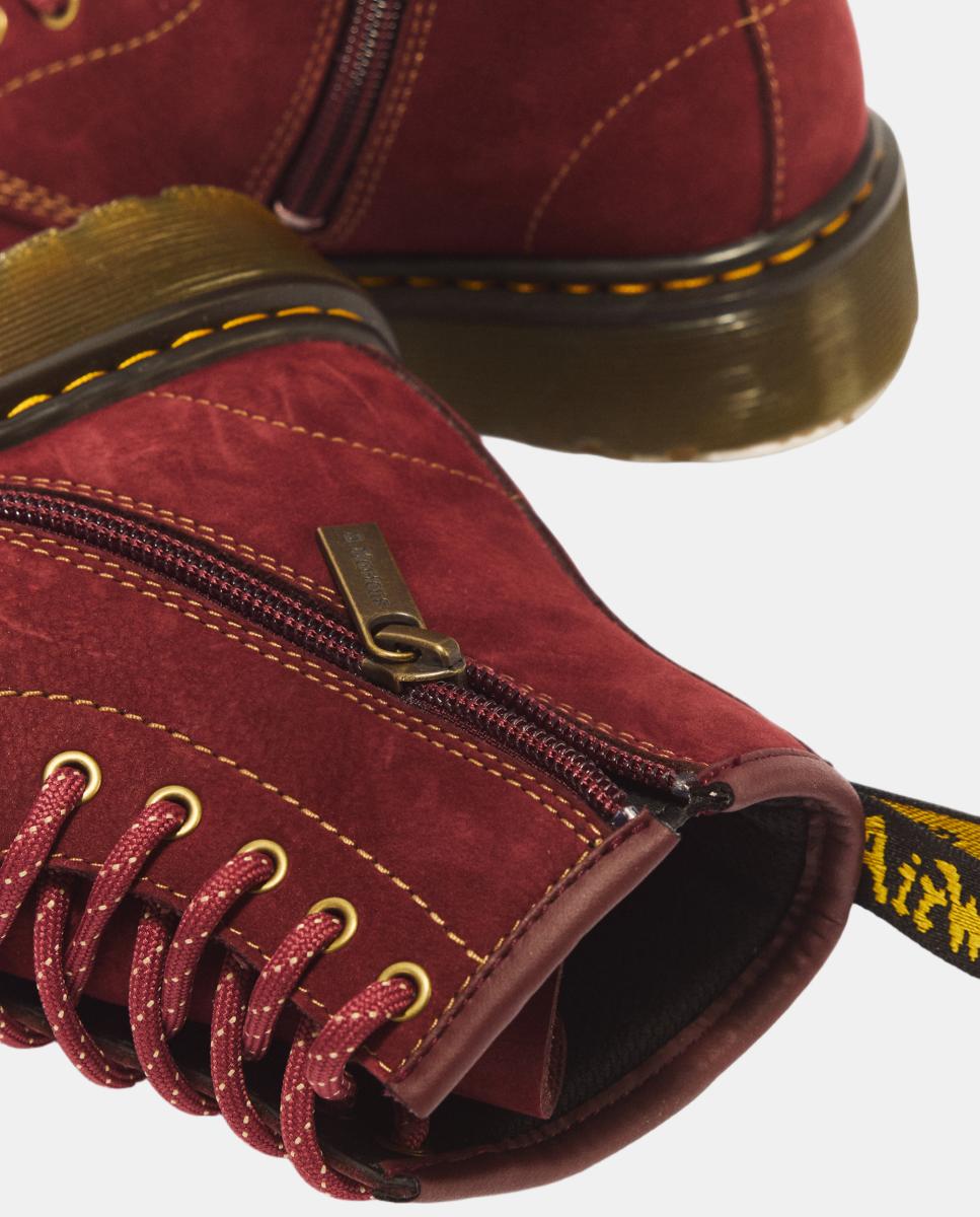 Imagen 4 de Botas para niños de piel milled nubuck wp - Dr. Martens - Rojo cereza Rojo cereza
