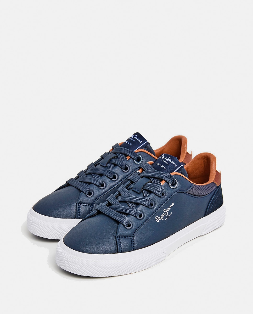 Sapatilhas de tenis básica Kenton Court infantis Pepe Jeans Azul-marinho-2