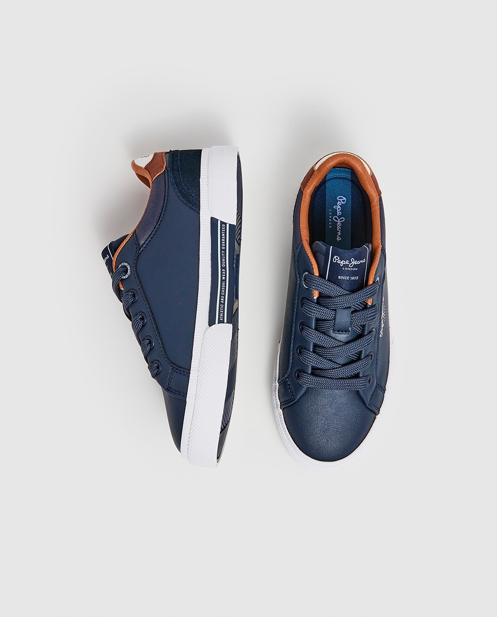 Sapatilhas de tenis básica Kenton Court infantis Pepe Jeans Azul-marinho-3