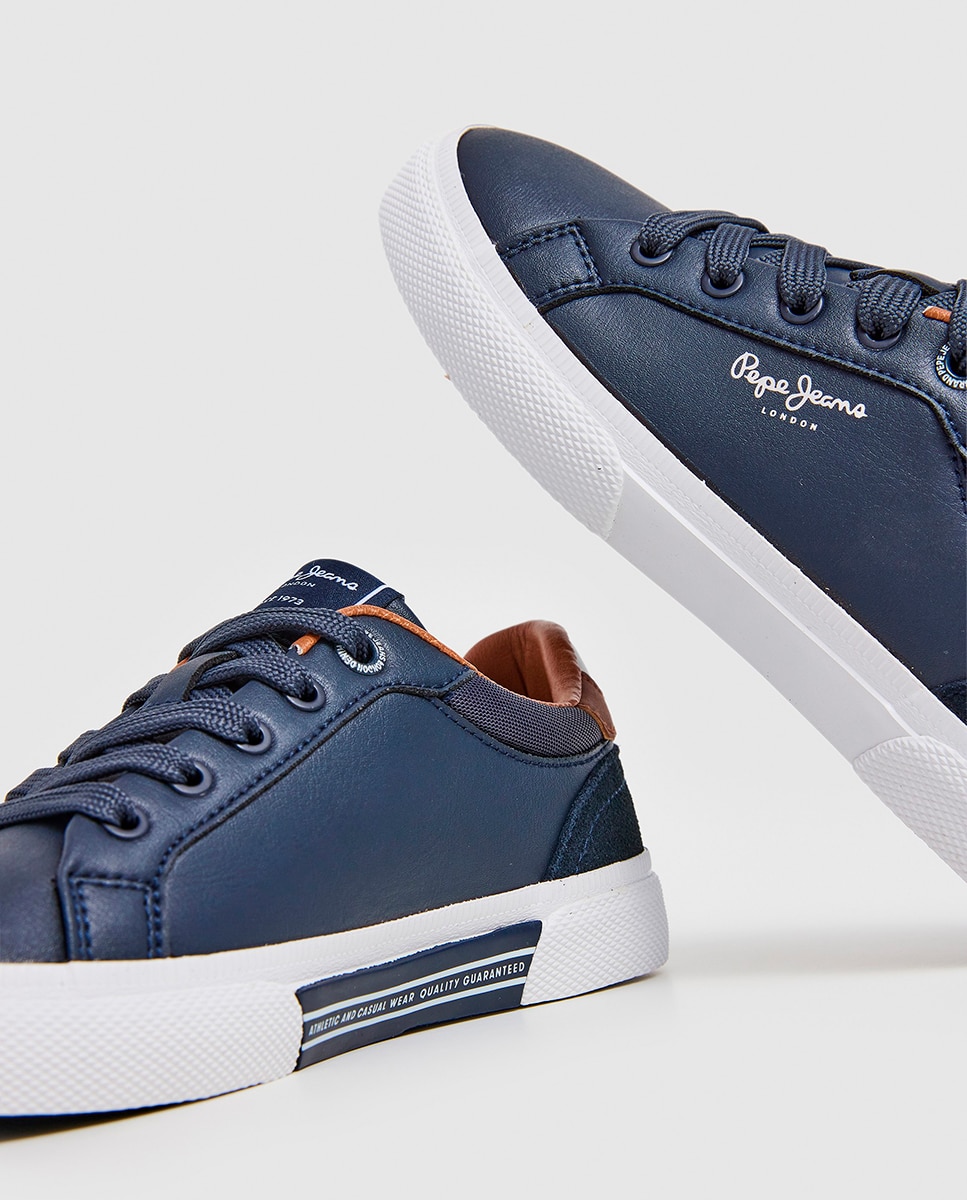 Sapatilhas de tenis básica Kenton Court infantis Pepe Jeans Azul-marinho-5