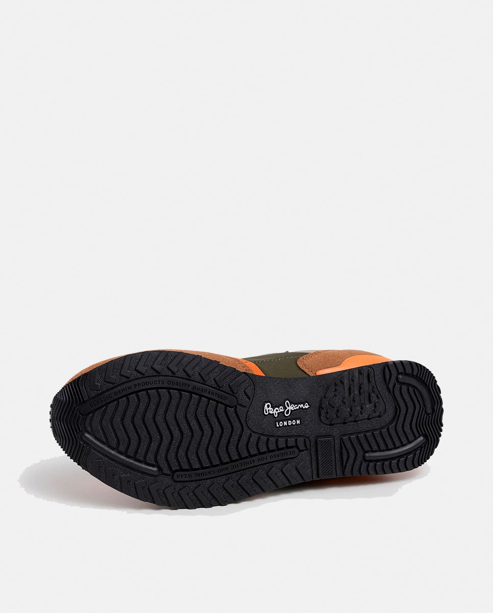 Zapatilla moderna running London de niño multicolor - Pepe Jeans - Naranja teja Naranja teja-6