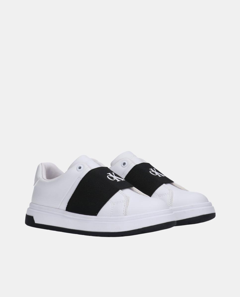 Sapatilhas com Fecho Elástico Branco-2