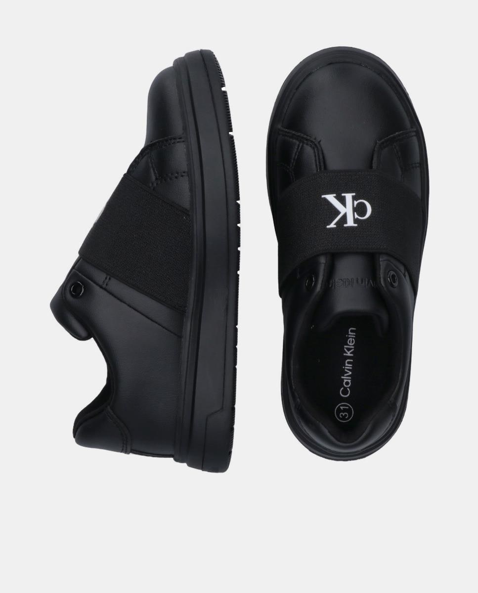 Sapatilhas com Fecho Elástico Preto-4