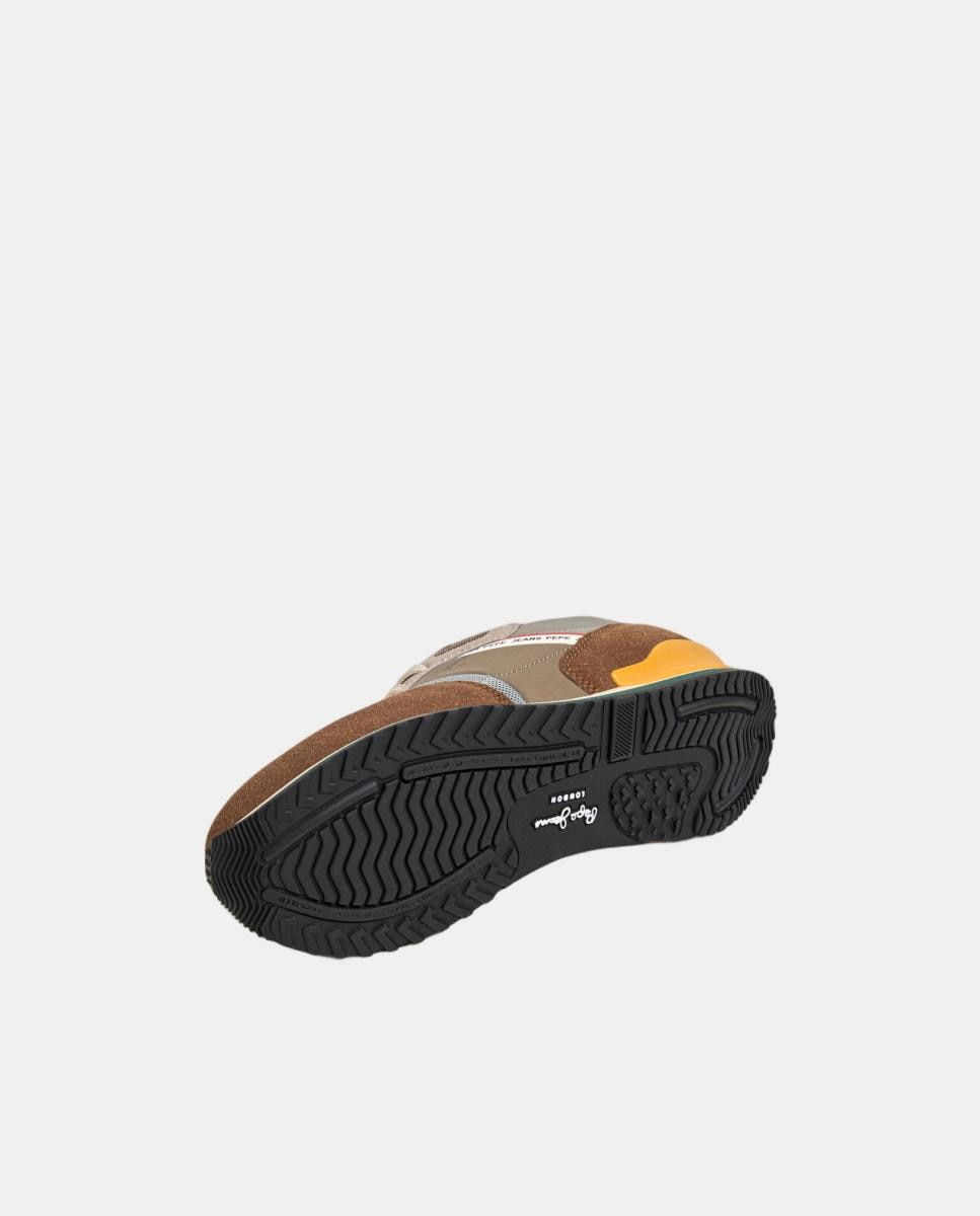 Sapatilhas Estilo Running London Essence Pepe Jeans Castanho-escuro-6