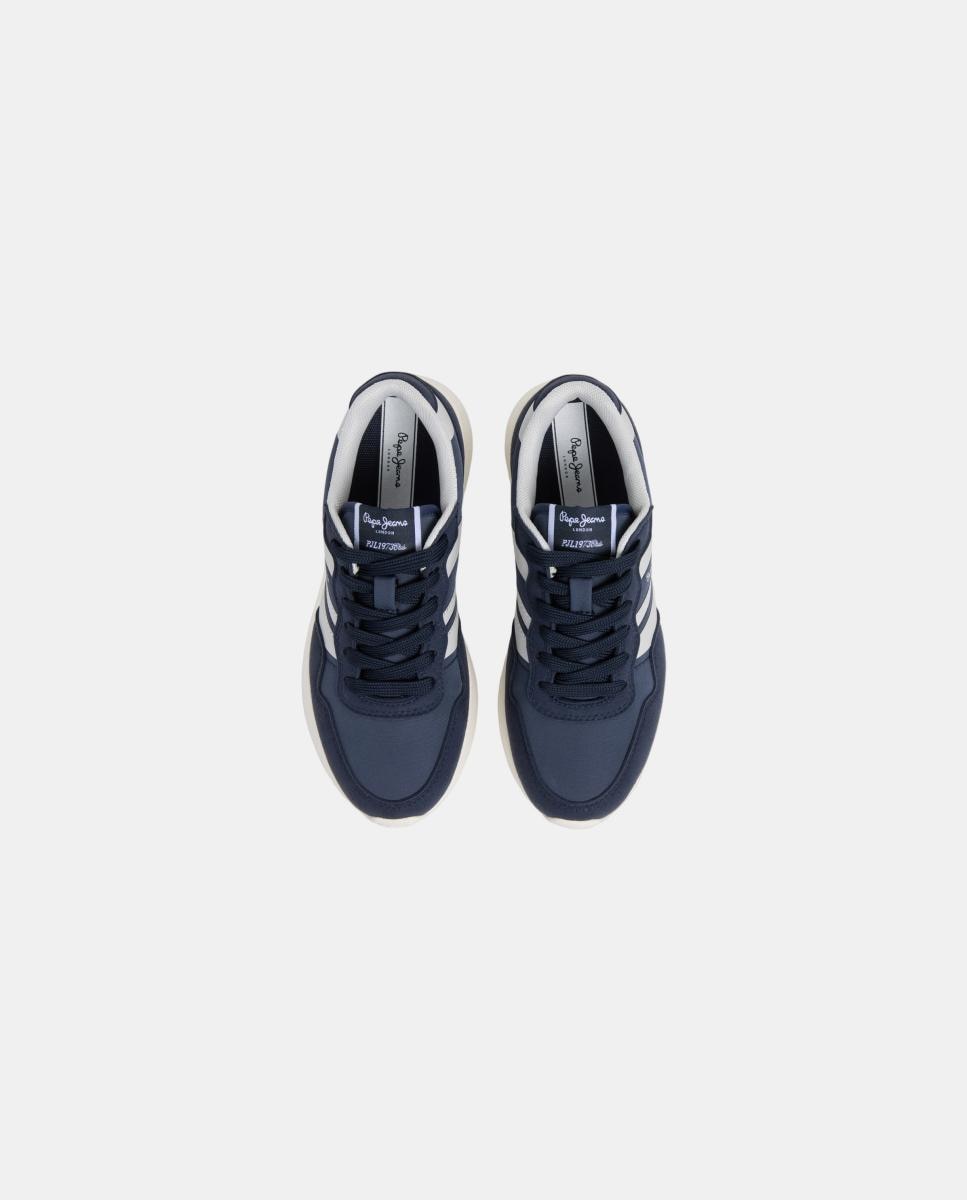 Sapatilhas com Combinações de Cores e Materiais Pepe Jeans Azul-marinho-2