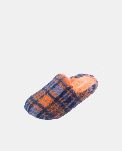 Imagen 0 de Zapatilla niño cuadros destalonada poliéster