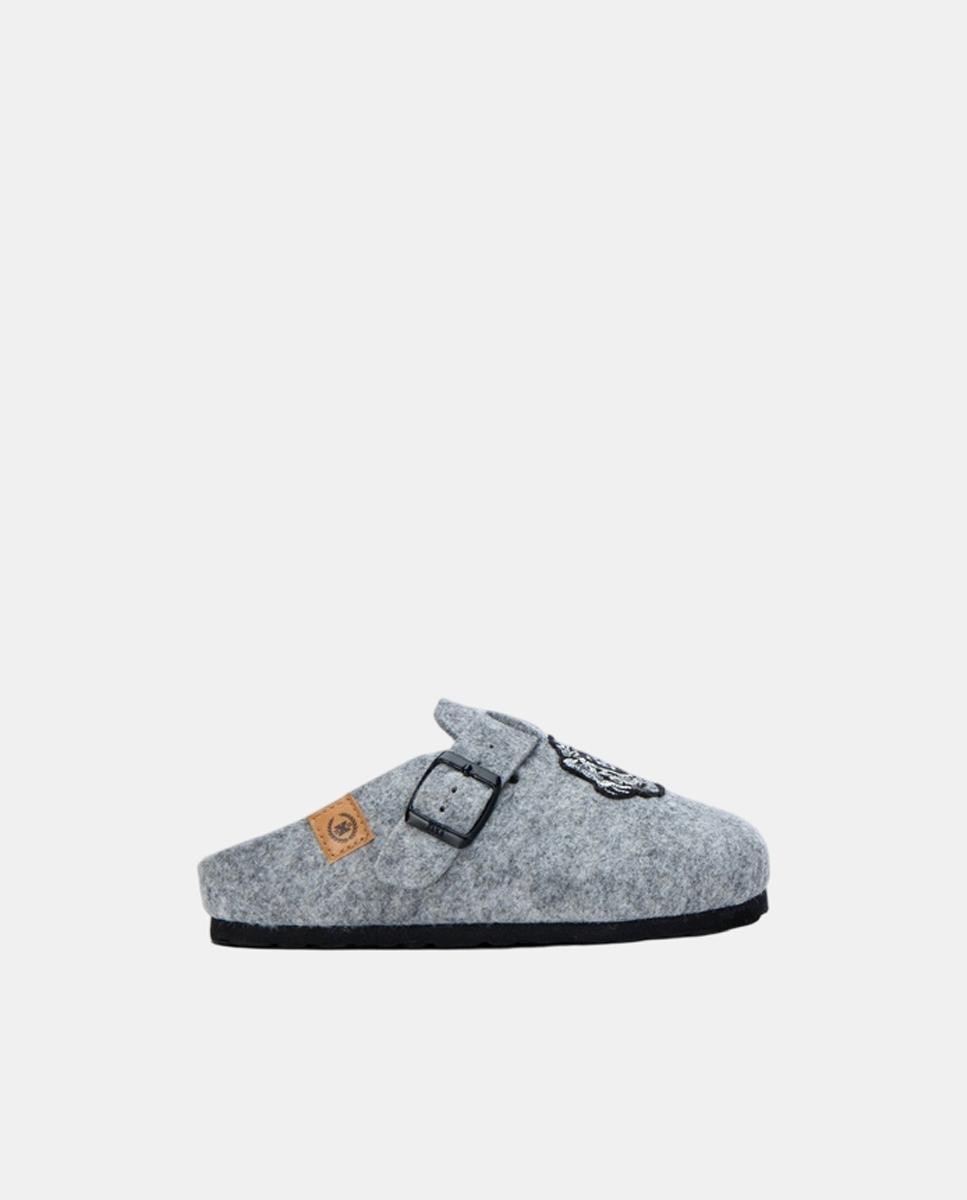 Zapatillas de niño de casa textil - Gris Gris-1