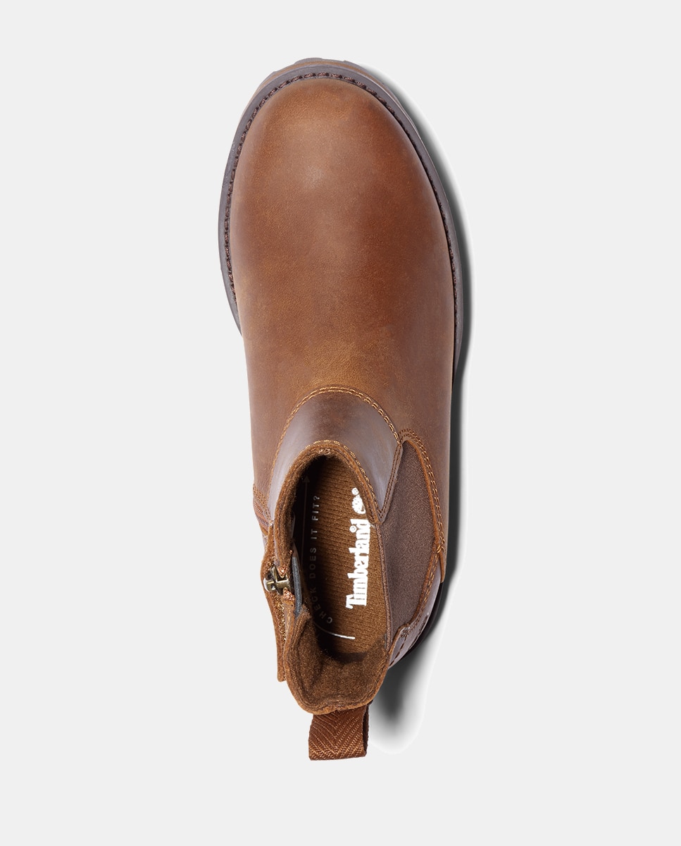 Botas de criança tipo Chelsea castanhas Castanho-5