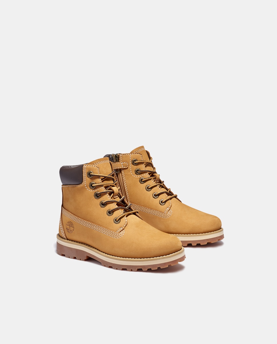 Botas com Cano Acolchoado, Sola Dentada e em Nobuck - Amarelo Timberland Amarelo-2