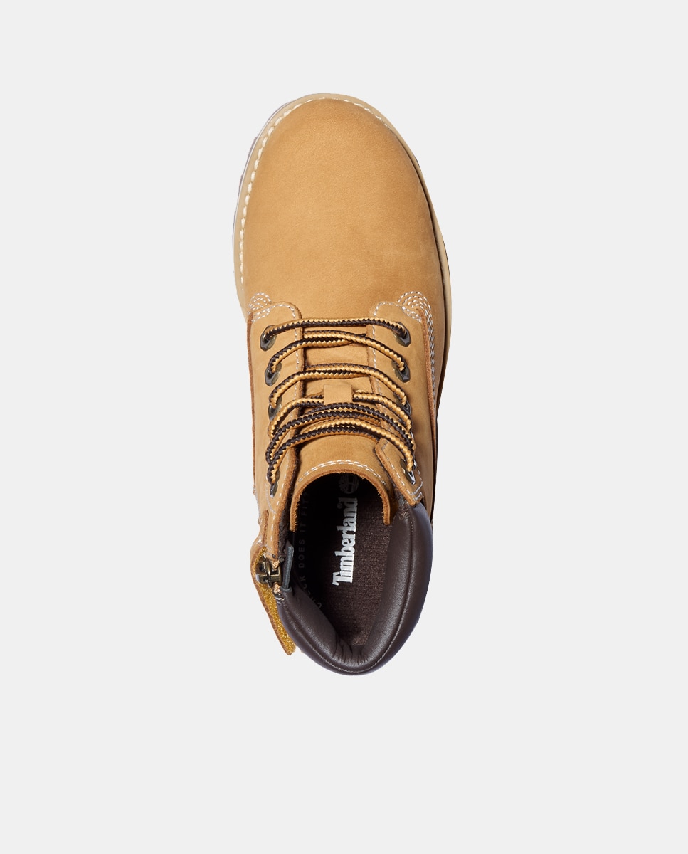 Botas com Cano Acolchoado, Sola Dentada e em Nobuck - Amarelo Timberland Amarelo-4