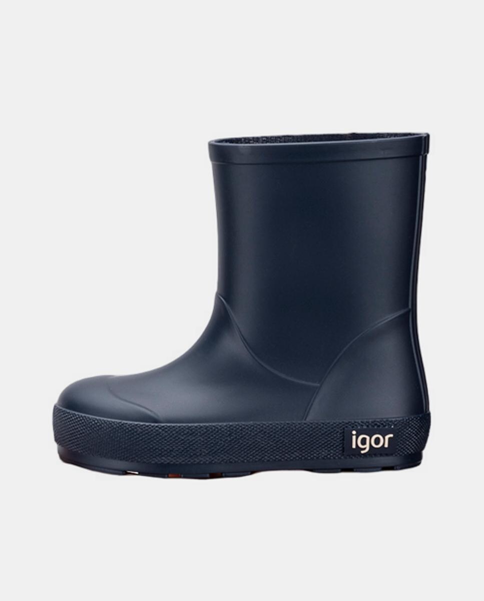 Galochas Monocolor de Conceito Barefoot Medium com Acabamento Mate Azul-marinho-4