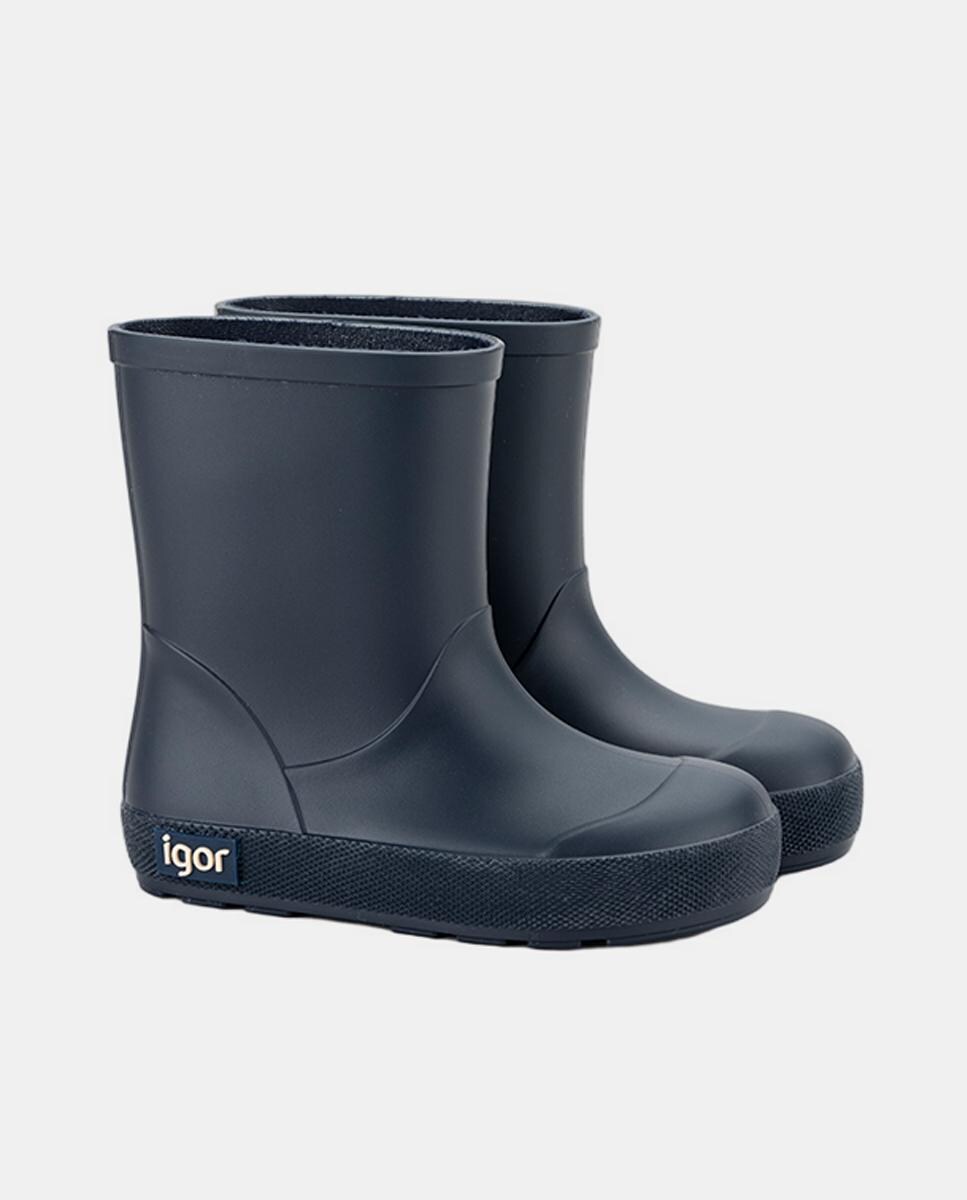 Galochas Monocolor de Conceito Barefoot Medium com Acabamento Mate Azul-marinho-6