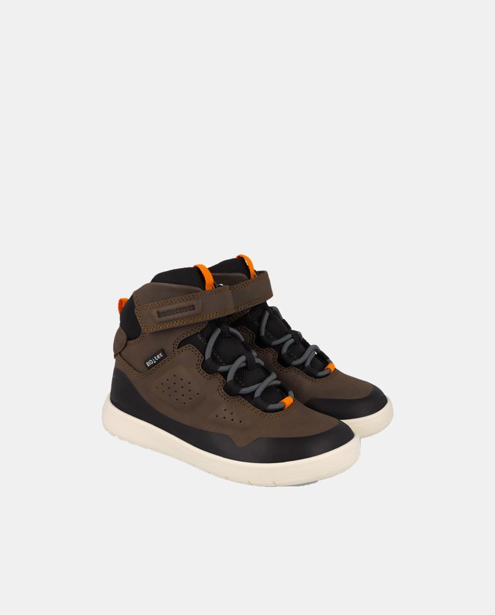 Botins Barefoot com Biqueira Redonda Castanho-5
