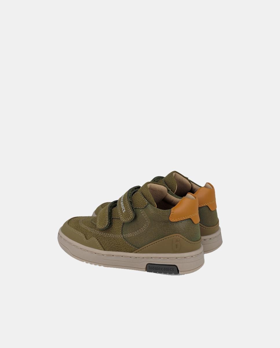 Botins de Criança em Pele com Fecho Duplo de Velcro Verde-3