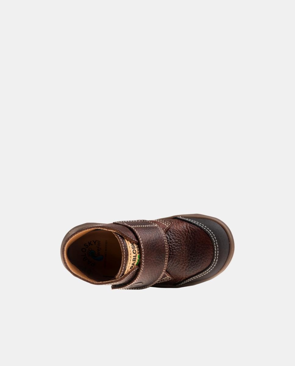 Botas com Fecho Aderente Pablosky Castanho-4