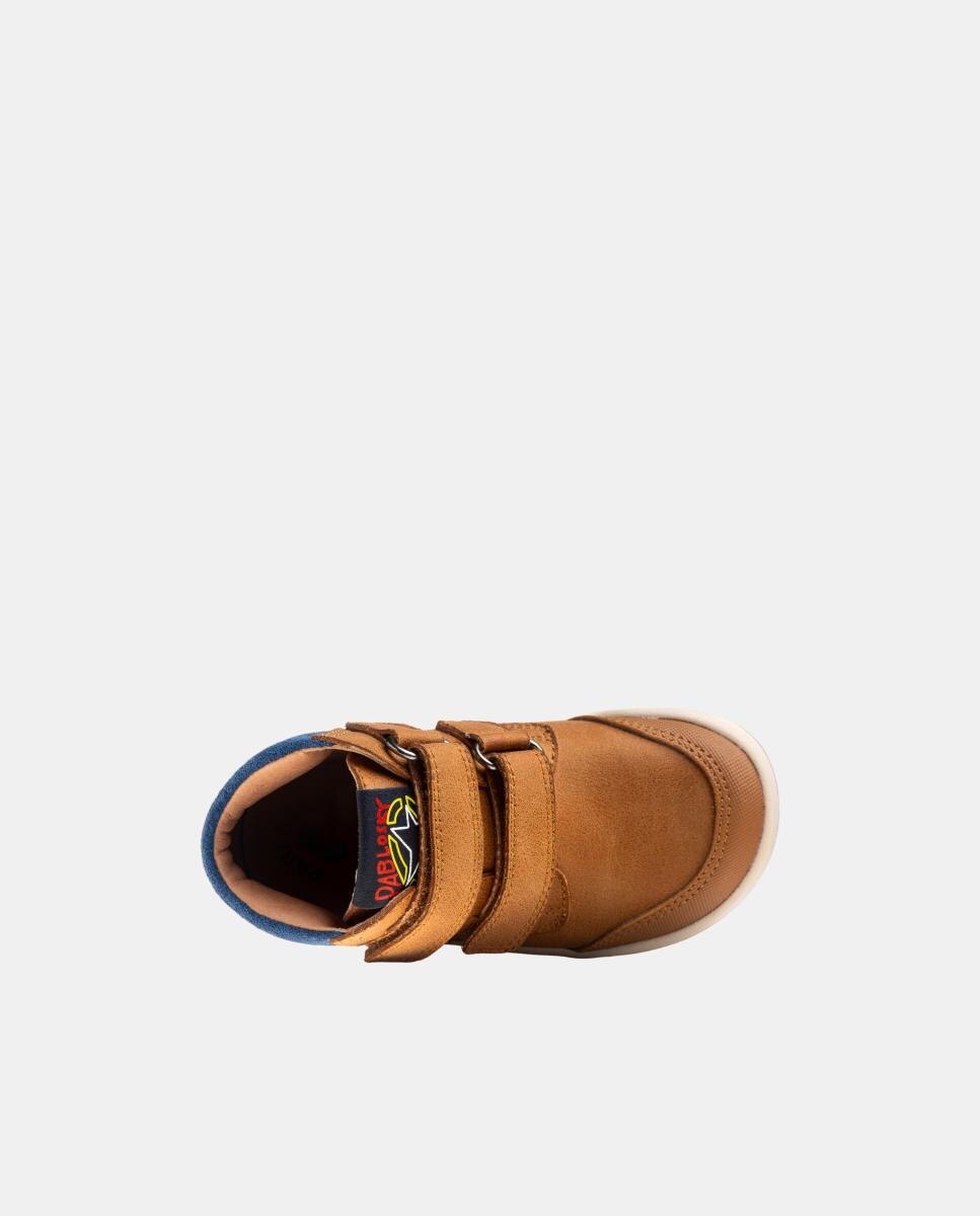 Botas com Fecho Aderente Duplo Pablosky Castanho-4