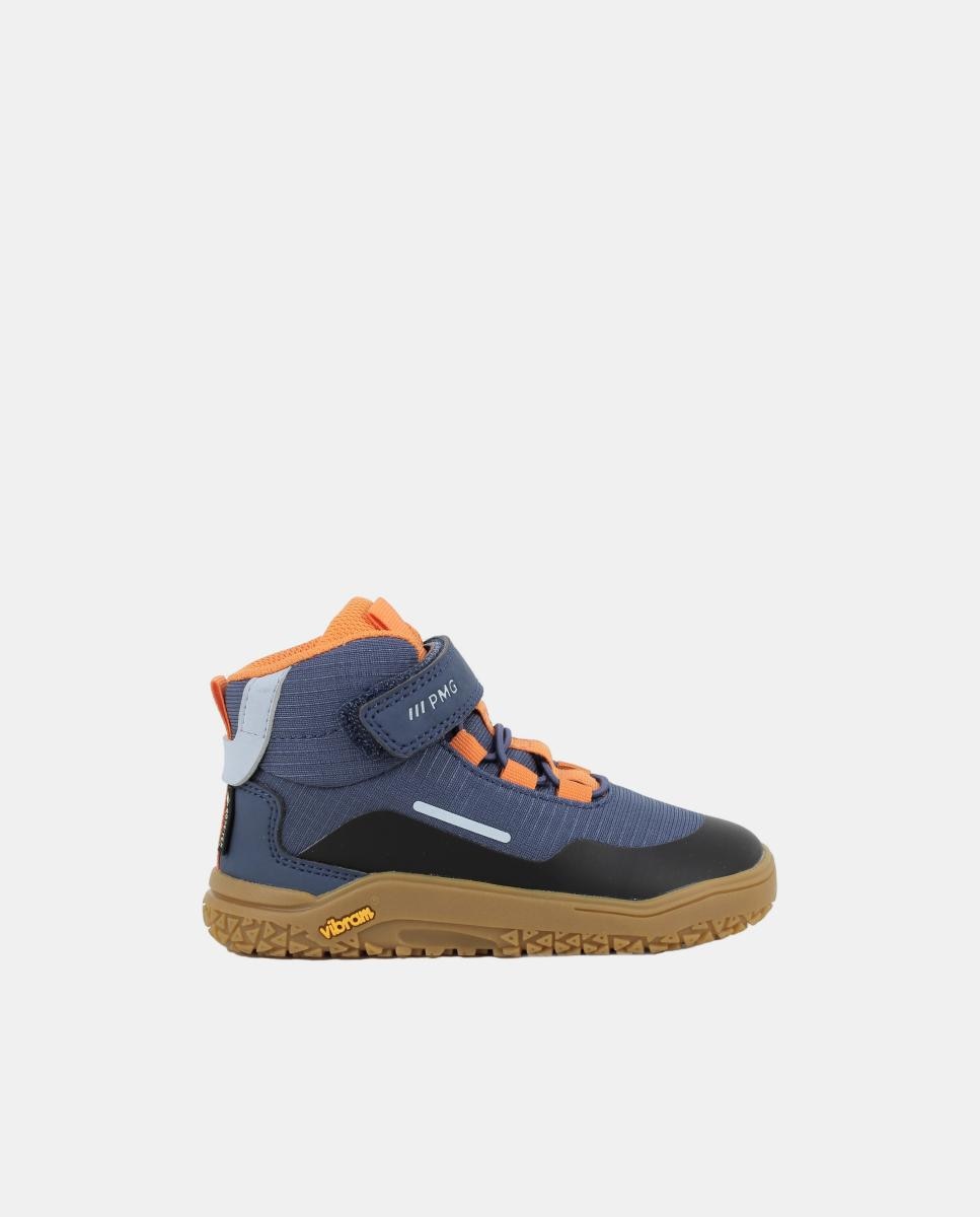 Zapatillas altas de chico con cierre con velcro y cordón elástico, forro de Goretex - Primigi - Azul oscuro Azul oscuro-1