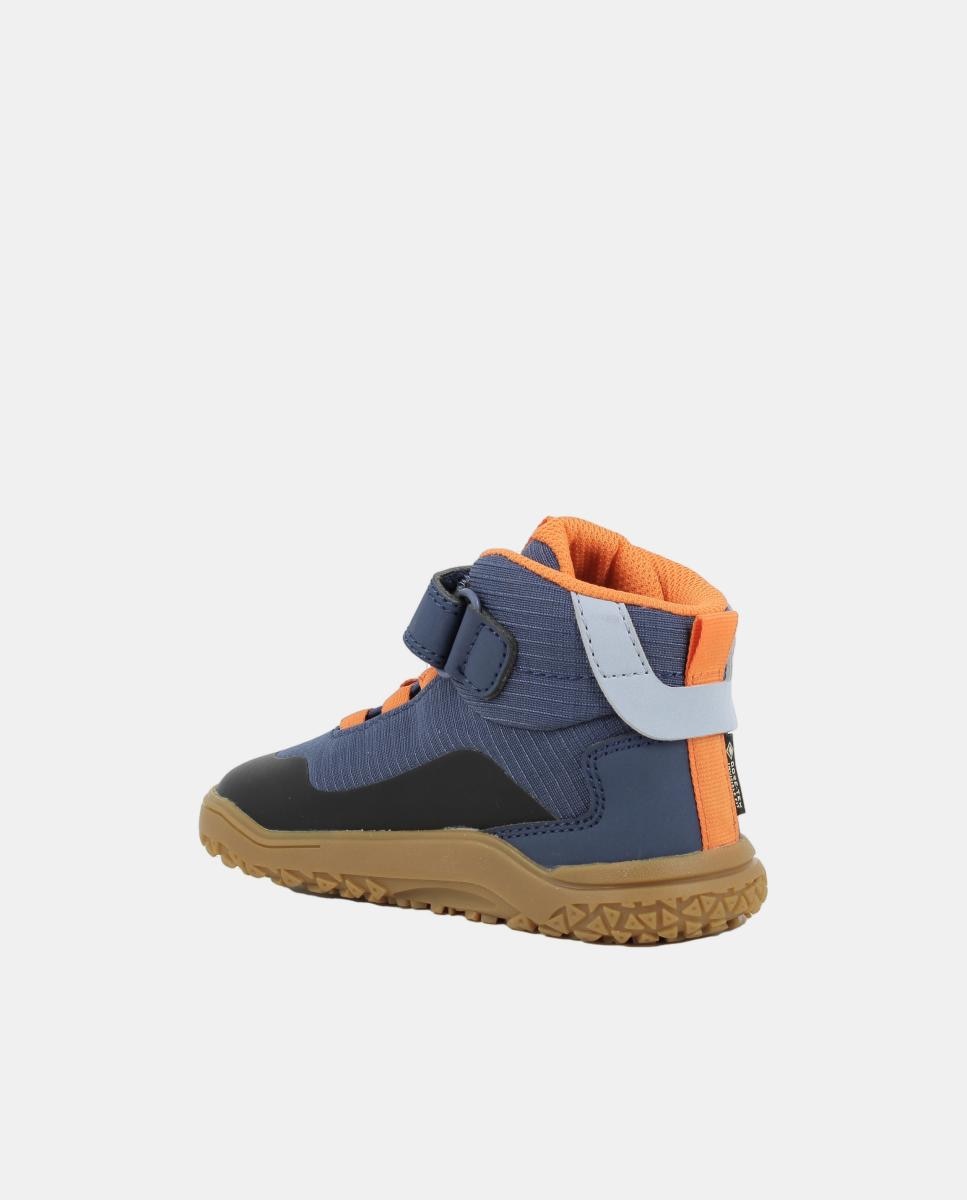 Zapatillas altas de chico con cierre con velcro y cordón elástico, forro de Goretex - Primigi - Azul oscuro Azul oscuro-2