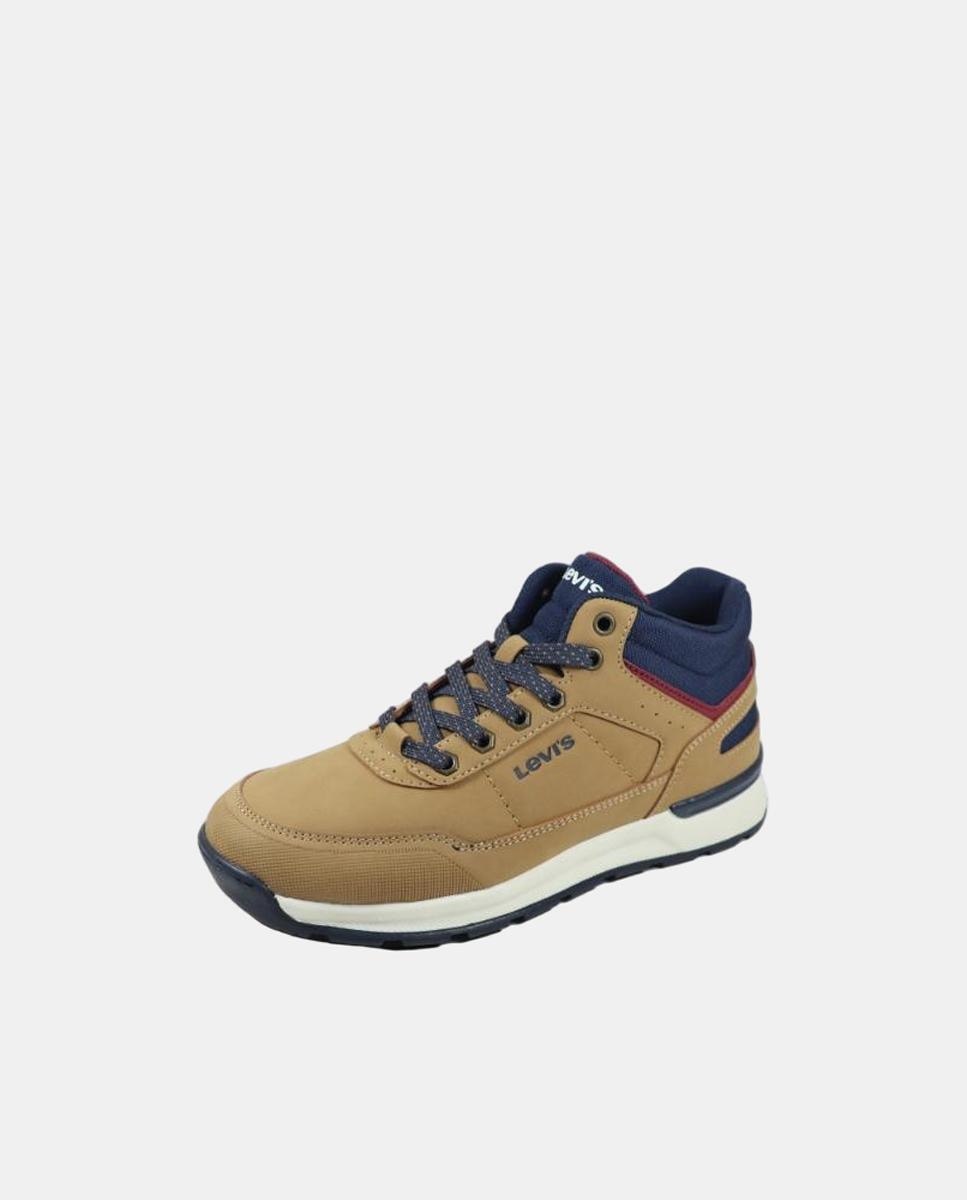 Bota com atacadores Amarelo Camel-4