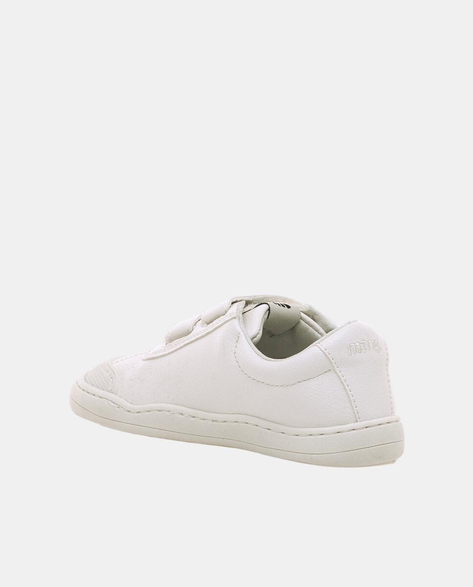 Sapatilhas com Fecho de Adesivo Duplo Branco-3
