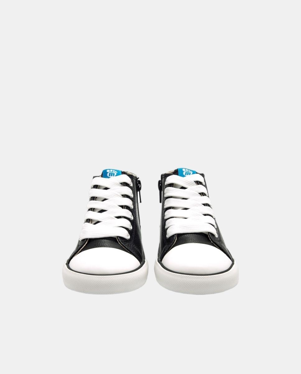 Sapatilhas em Polipele com Fecho de Correr Lateral Preto-7