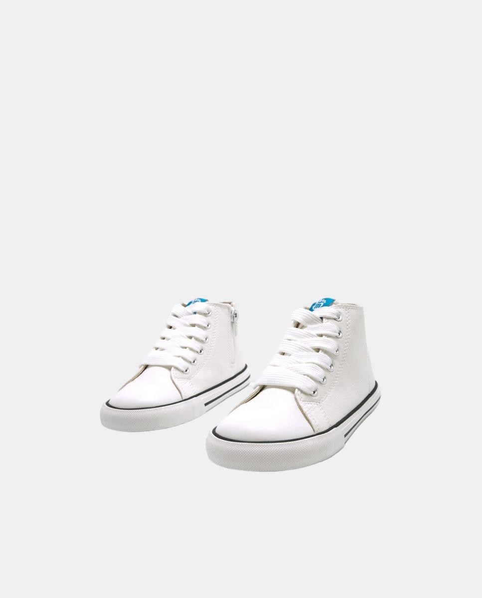 Sapatilhas em Polipele com Fecho de Correr Lateral MTNG Branco-2