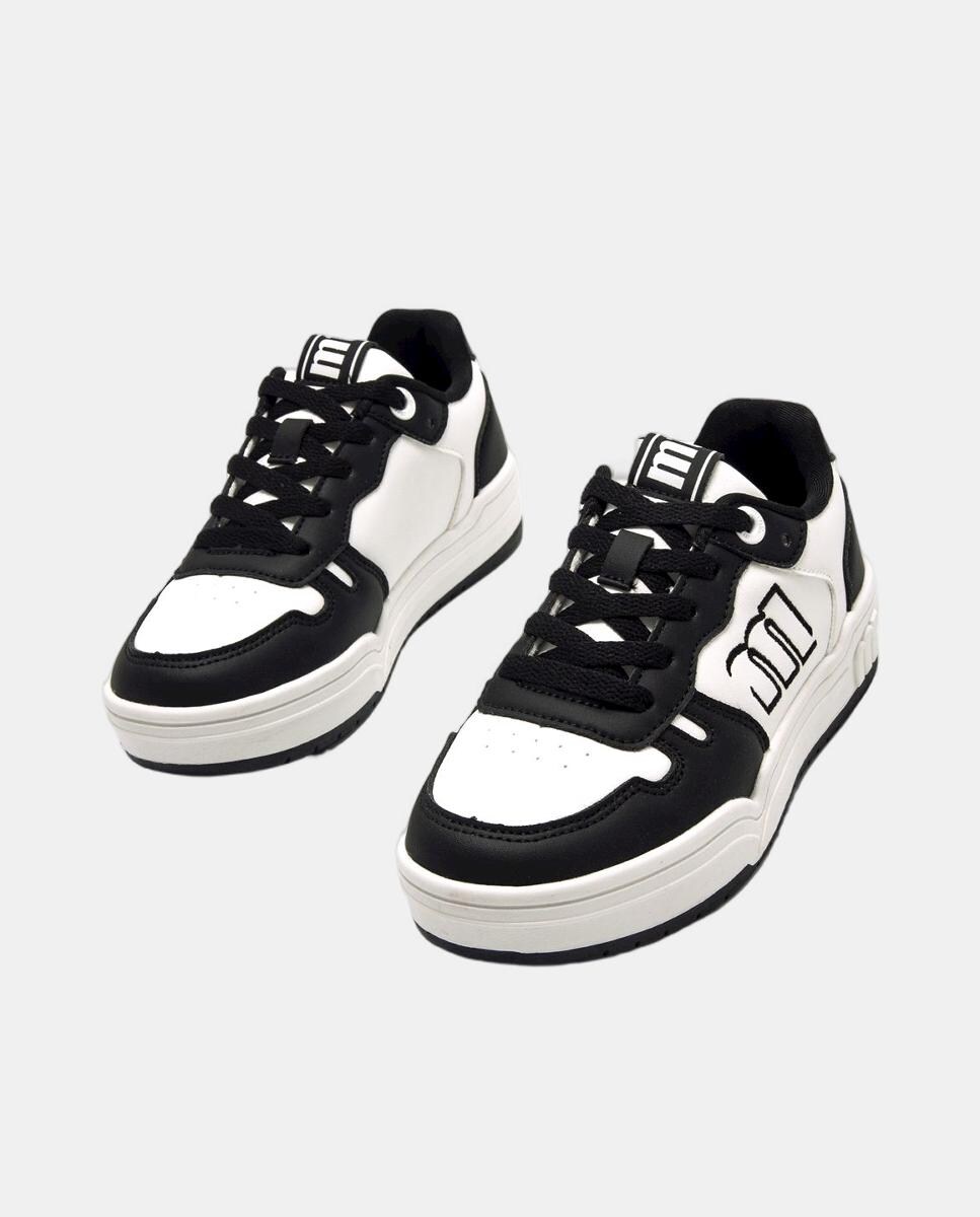 Sapatilhas Baixas com Fecho de Atacadores Preto-2