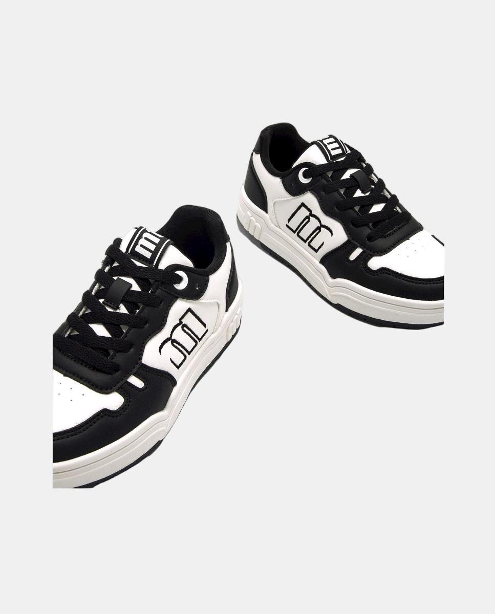 Sapatilhas Baixas com Fecho de Atacadores Preto-4