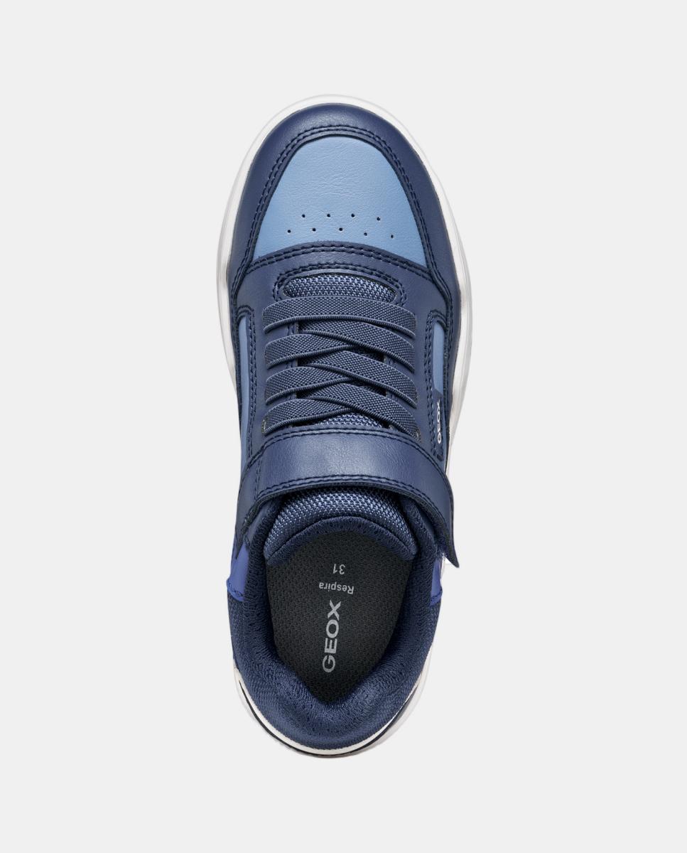 Sapatilhas de criança estilo urbano com velcro Geox Azul Céu-5