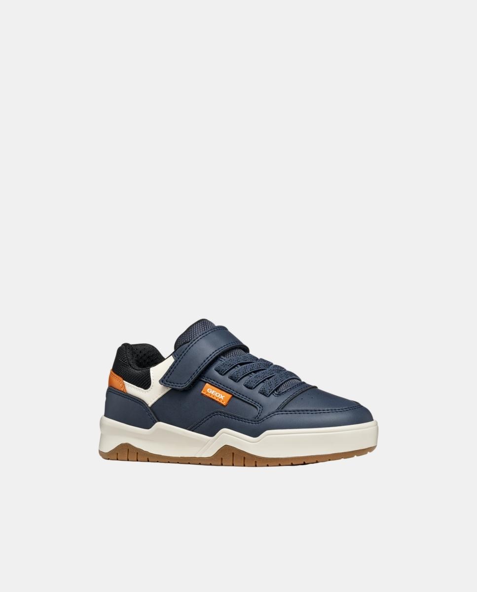 Sapatilhas de criança estilo urbano com velcro Geox Azul-escuro-2