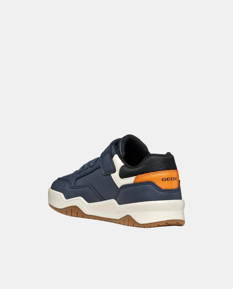 Sapatilhas de criança estilo urbano com velcro Geox Azul-escuro-3